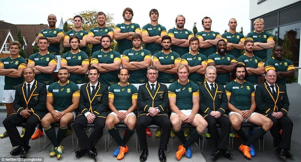 Equipe de rugby des Springboks en Afrique du Sud