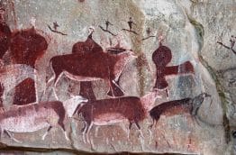 Peintures rupestres bushman en Afrique du Sud
