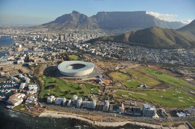 vue aérienne de Cape town