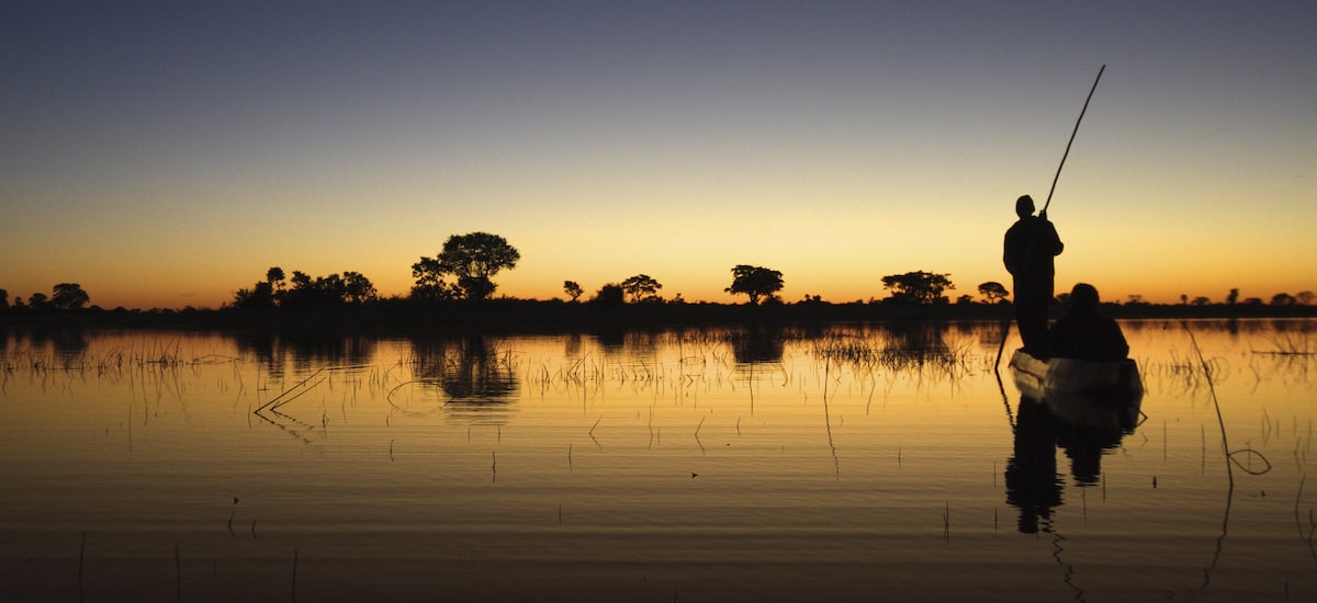 Barque sur le Delta de l'Okavango