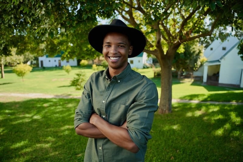 Jeune fermier métis dans la province du Cap afrique du sud